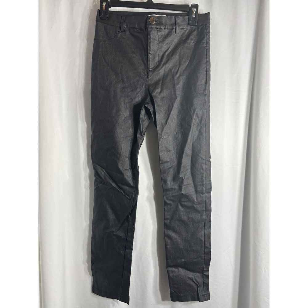 Active Usa Womens Black Faux Leather Pants Size L‎